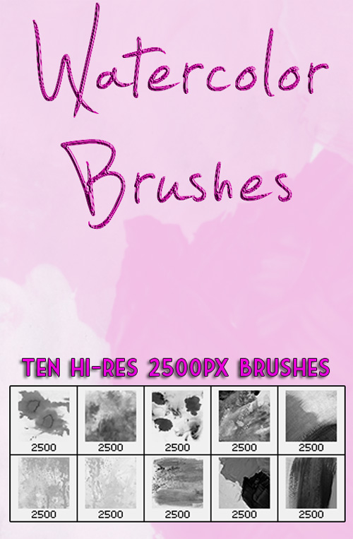 Watercolor Brushes Set for Photoshop