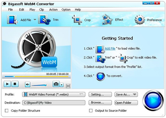 Bigasoft WebM Converter 3.6.13.4455