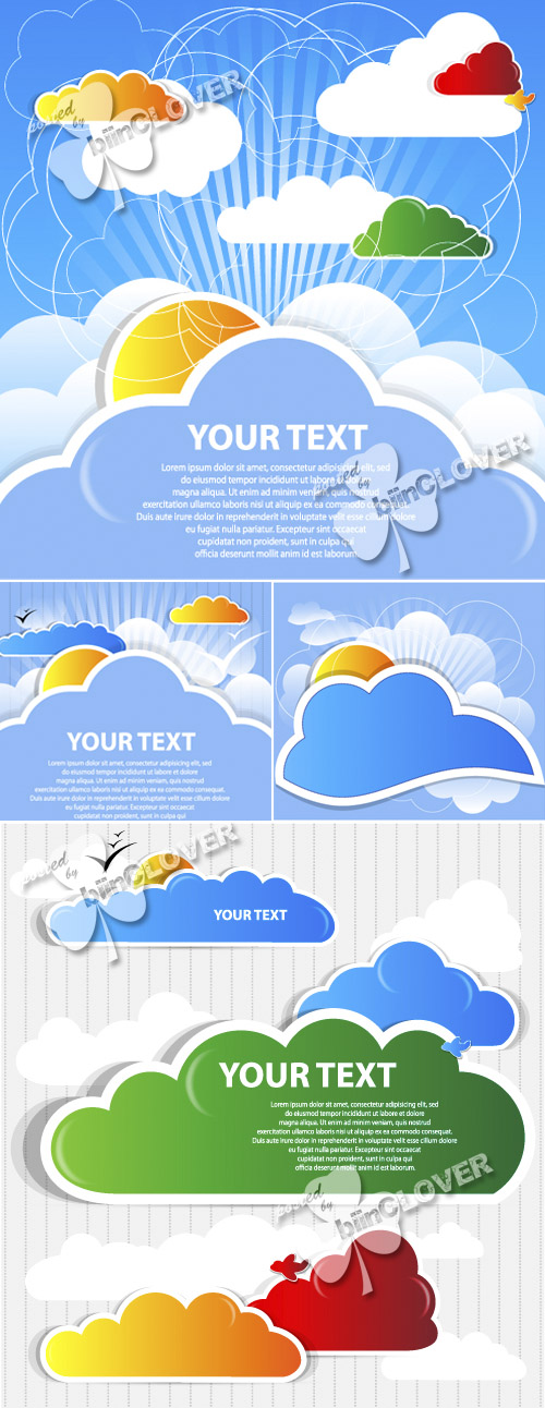 Cloud speech bubbles 0118