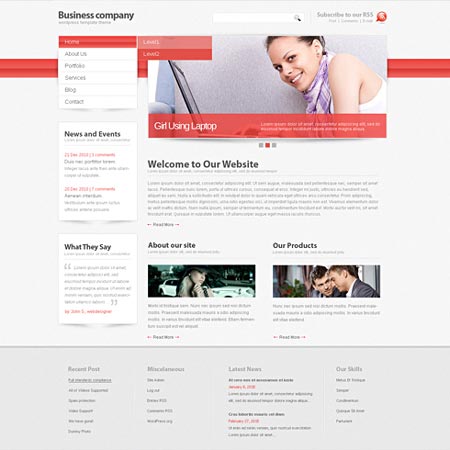 Dynamic CSS Templates Web Blog Corporate Attention