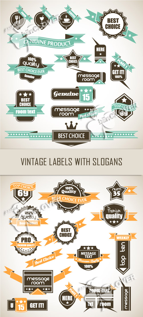 Vintage labels with slogans 0122