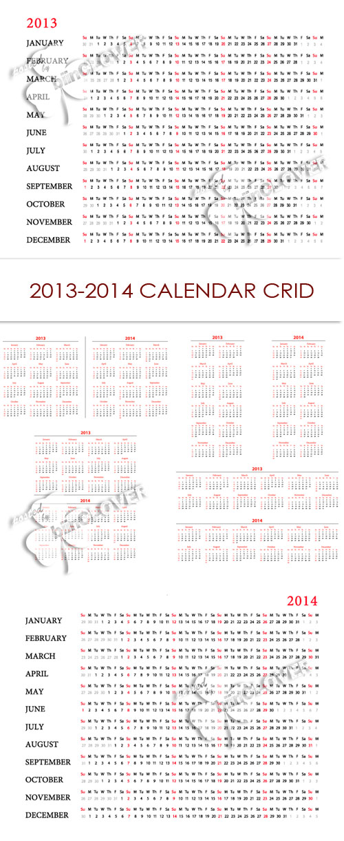 2013-2014 calendar grid 0124
