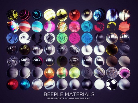 GSG Texture Kit Update Version 1.1 Beeple Materials - Essential Custom Materials for Cinema 4D