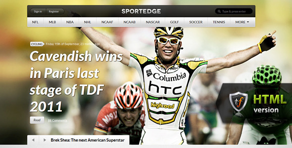 ThemeForest - SportEdge - Football, Soccer & Sport HTML+ Docs + PSD - Full