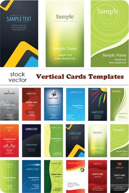 Vectors - Vertical Cards Templates