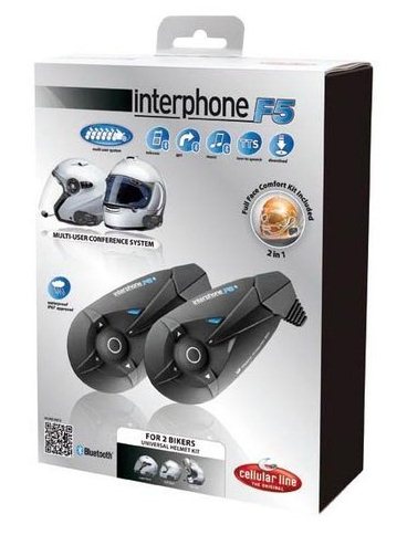 Мотоциклетный коммуникатор Interphone F5 Bluetooth 3.0 Intercom