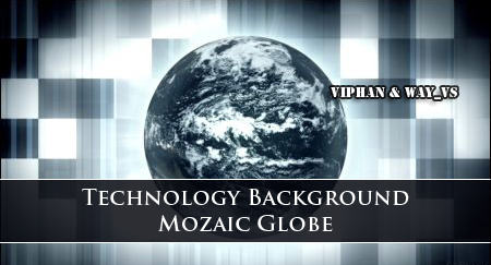 Technology Background Mozaic Globe