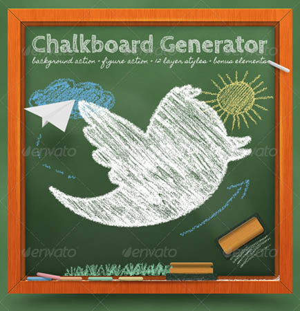 GraphicRiver Chalkboard Generator: Action + Layer Styles