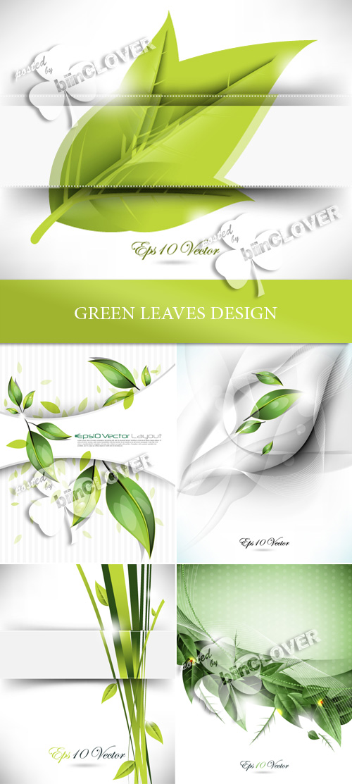 Green leaves design 0139