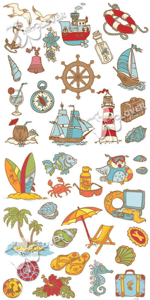 Doodle sea icons 0144