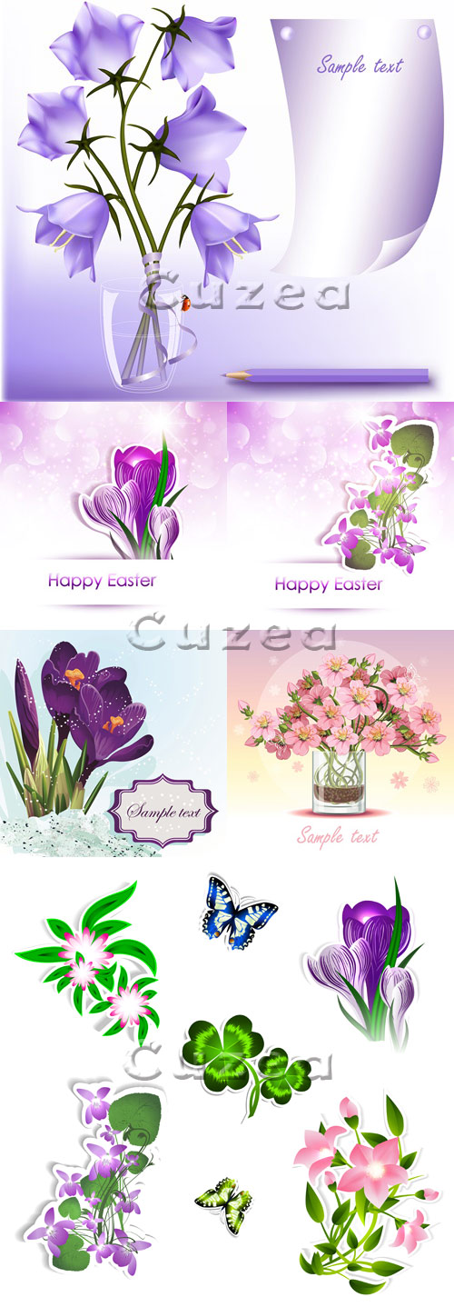    / Spring flowers for Easter in vector