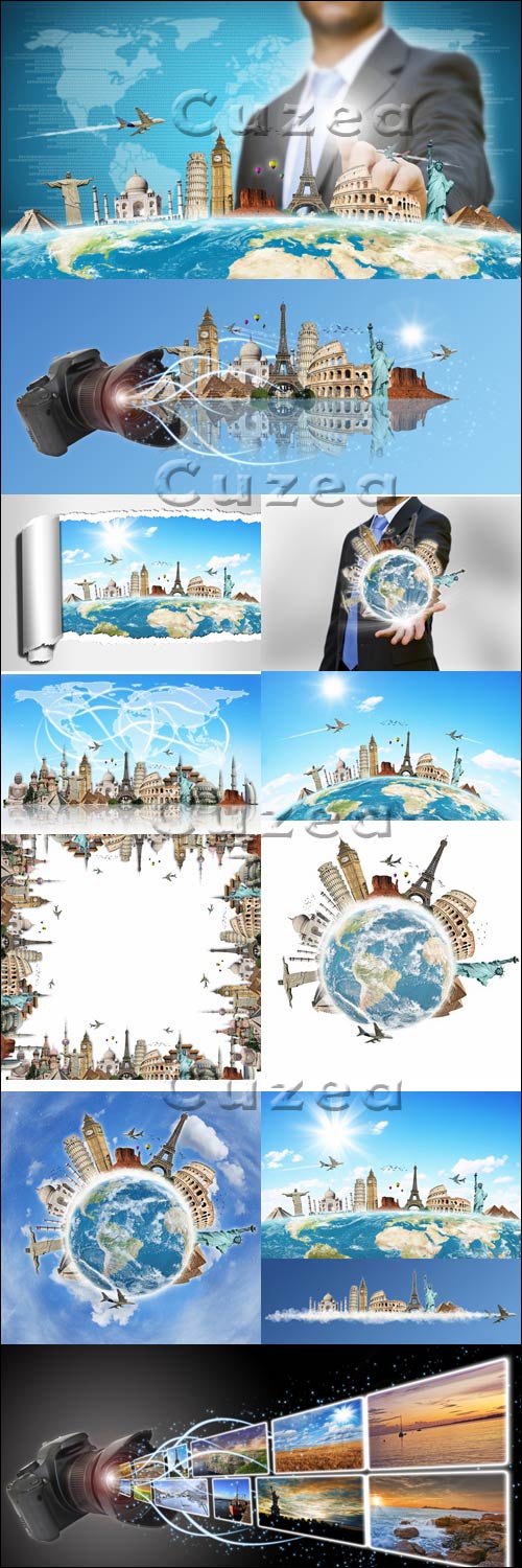    / Travel the world monuments concept - Stock photo