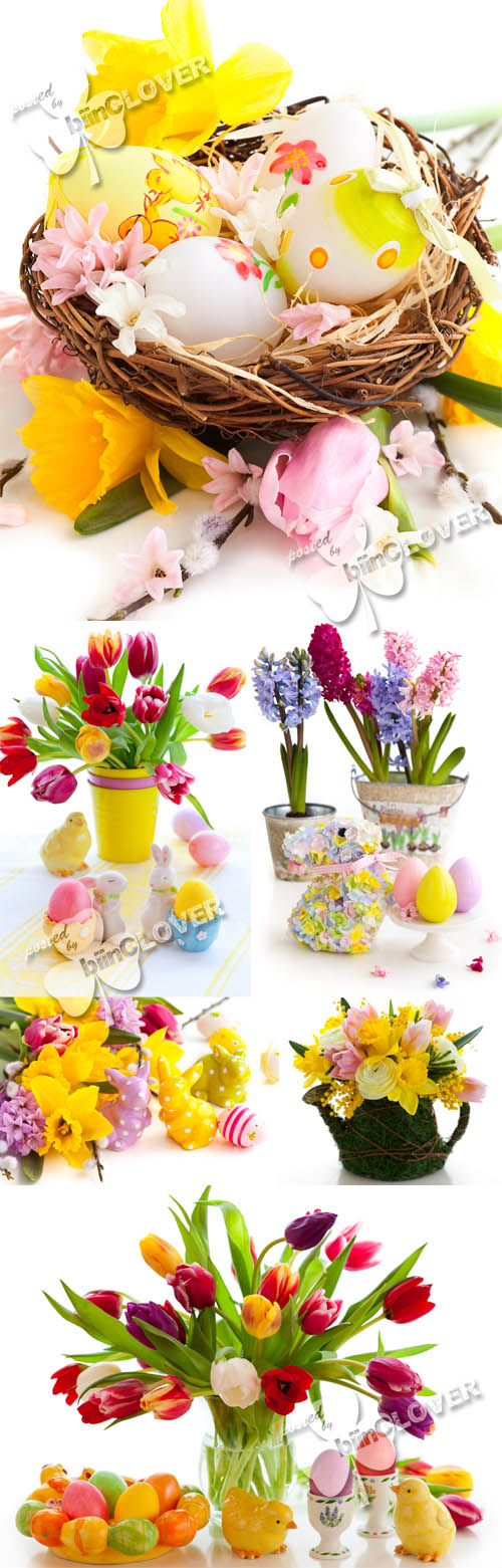 Easter decor with flowers 0408