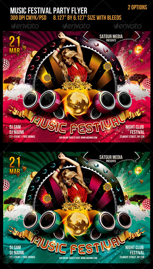 Music Festival Dance Party Flyer