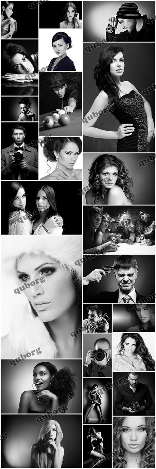 Stock Photos - Black-And-White Photos Of People