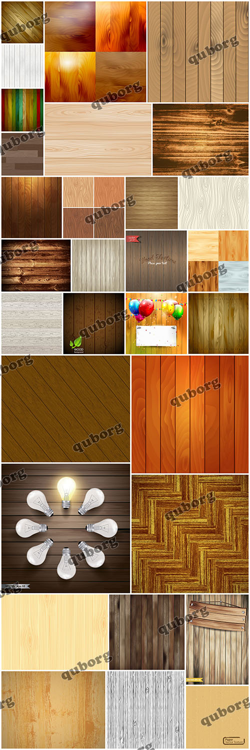 Stock Vector - Wood Textures - 25 EPS