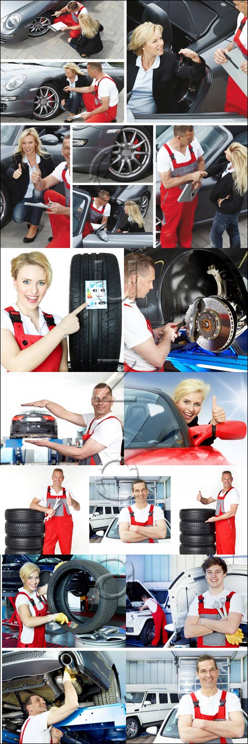   / People in the auto service - stock photo