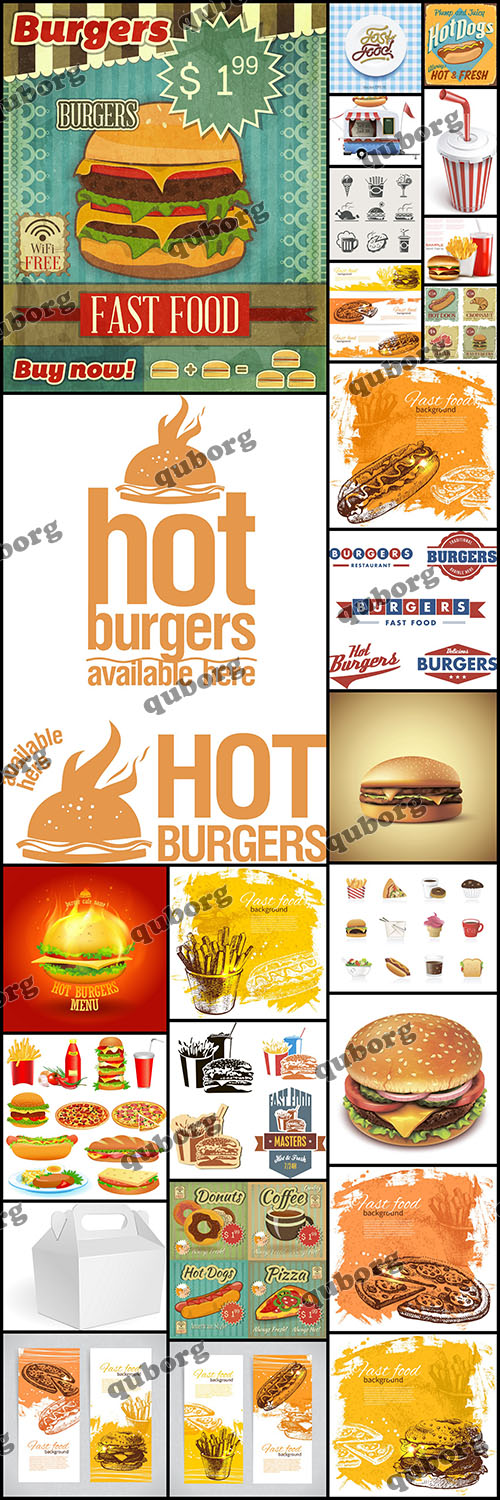 Stock Vector - Fast Food Design - 25 EPS