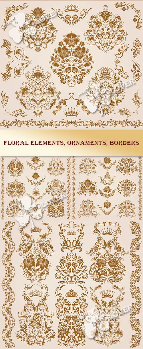Floral elements, ornaments, borders 0465