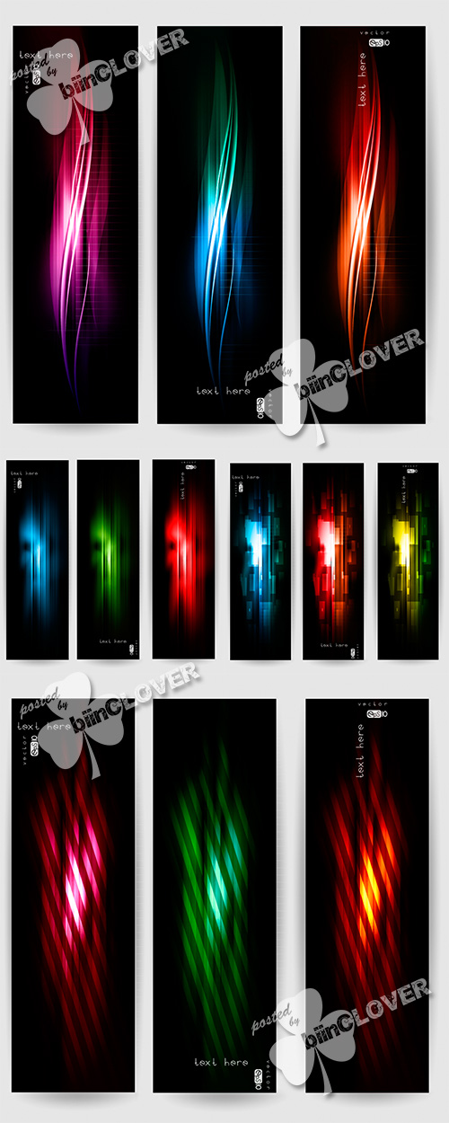 Abstract banners with colored lines 0466