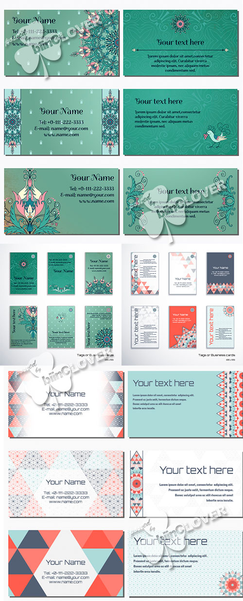 Set of business cards 0466