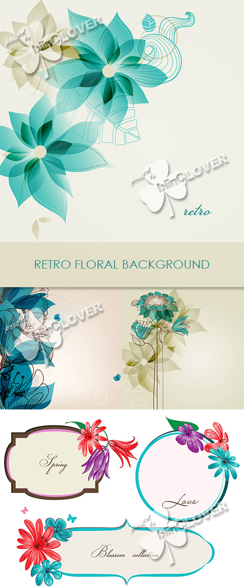 Retro floral background 0466