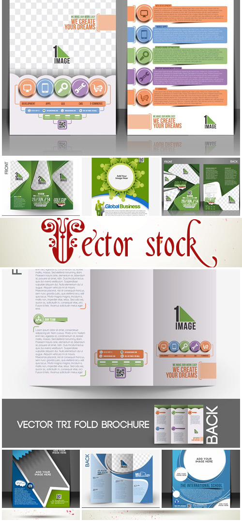 Vector business brochure, 12 - vector stock