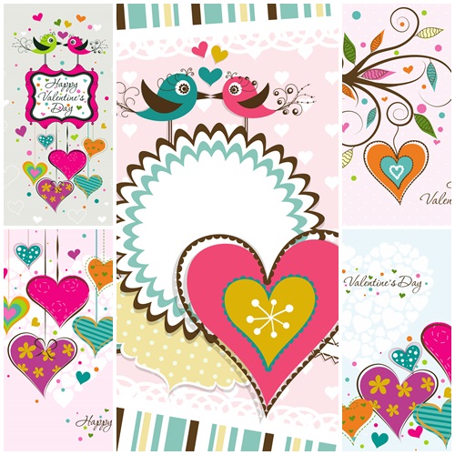 Vector collection for Valentines Day, 14 February, part 26