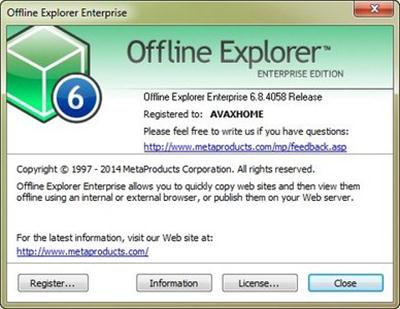 MetaProducts Offline Explorer Enterprise 6.8.4058 Multilingual :20*5*2014