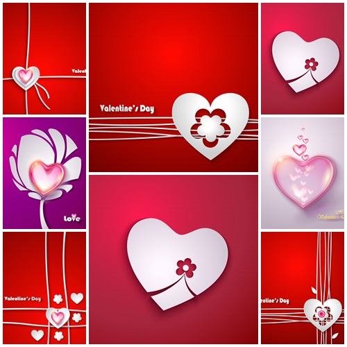 Vector collection for Valentines Day, 14 February, part 32
