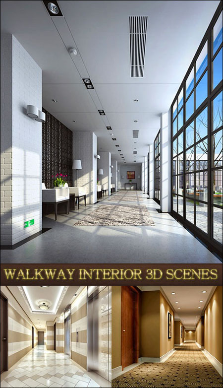 Walkway 3d scenes
