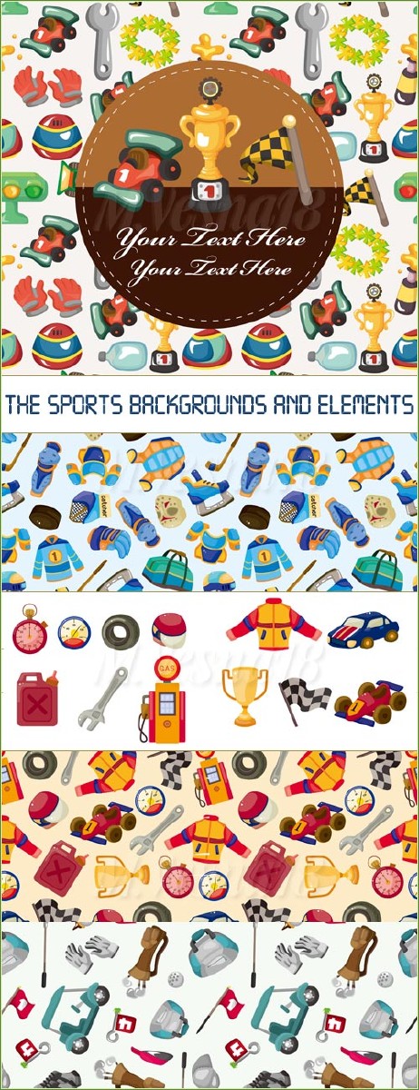    ,   / The sports backgrounds and elements of the vector clipart