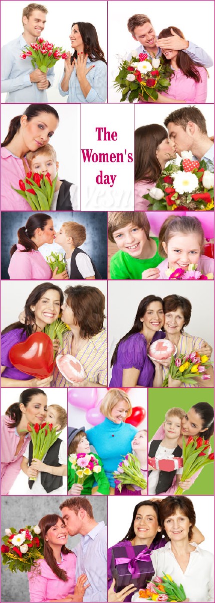  , ,   / The Women's day, congratulations, raster clipart