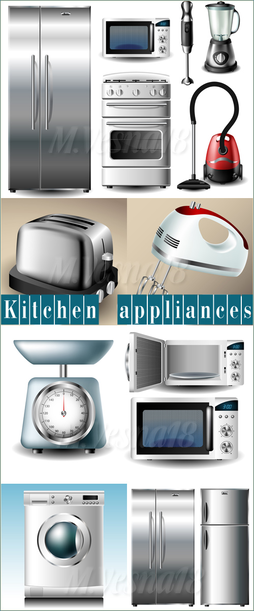   ,   / A set of kitchen appliances, a vector clipart