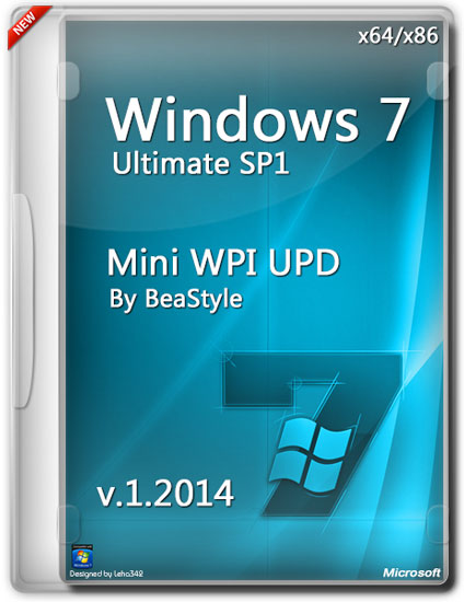 Windows 7 Ultimate Mini WPI UPD x86/x64 By BeaStyle (RUS/2014)