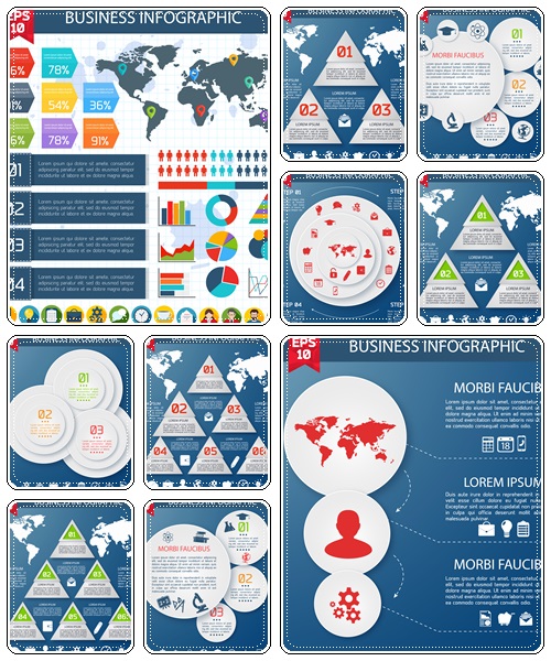 Business infographics, 91  - vector stock