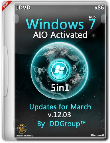 Windows 7 SP1 x86 5in1 AIO Activated Updates for March v.12.03 by DDGroup (RUS/2014)