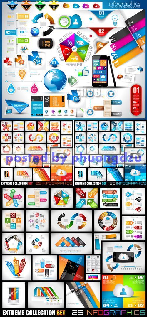 Bright Infographic Elements Vector 2