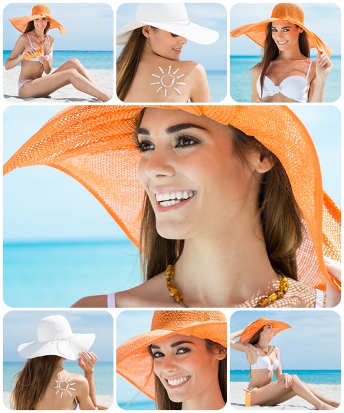 Portrait Of A Happy Woman At The Sea - Stock Photo