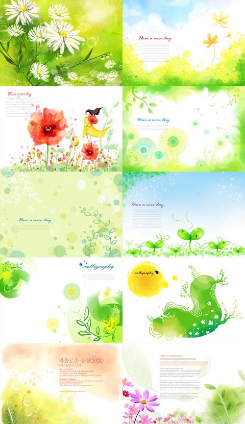 10 Spring Floral PSD Backgrounds