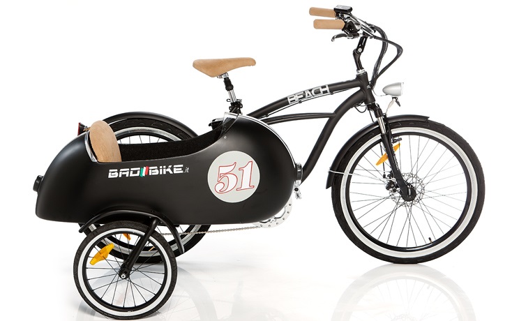 Beach Vintage Side - электрический велосипед с коляской