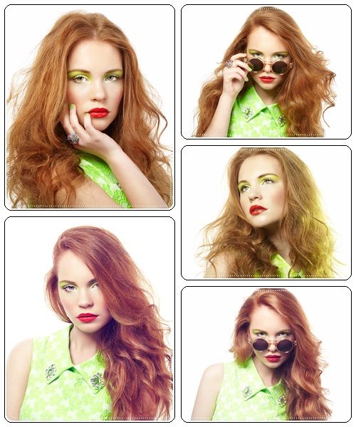 Glaumour woman with red hair, 21 - Stock Photo