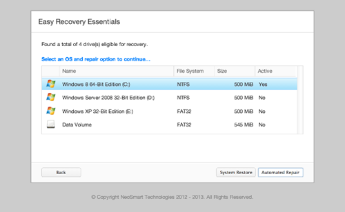 Easy Recovery Essentials Professional for Windows XP/7/8
