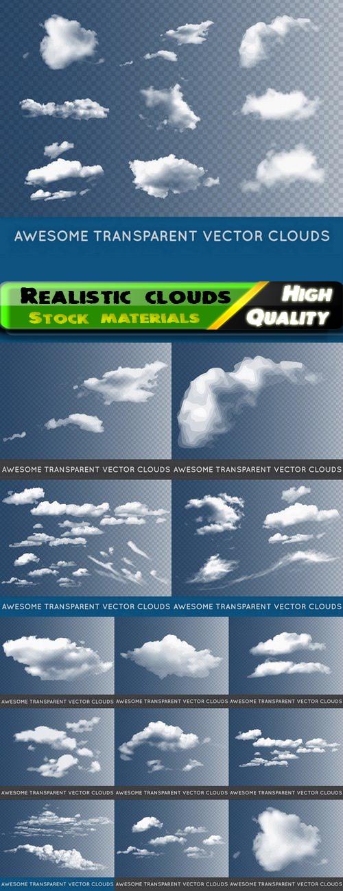 Realistic clouds icon of good weather app or web design 14 Eps