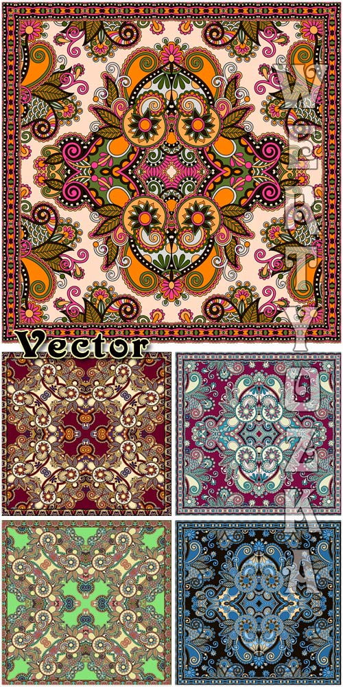 Векторные фоны с цветными узорами,орнаменты / Vector Background with colorful patterns, ornaments