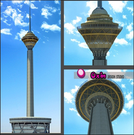 Milad Tower 3D Model_3D max 2011+Vray 2